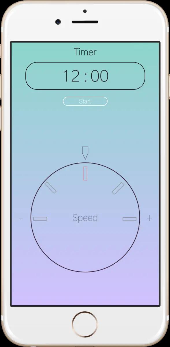 Image of iPhone running Quick Meditation app